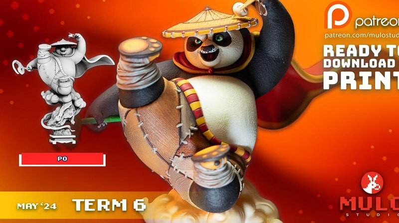 مدل سه‌بعدی پاندا کونگ‌فو کار