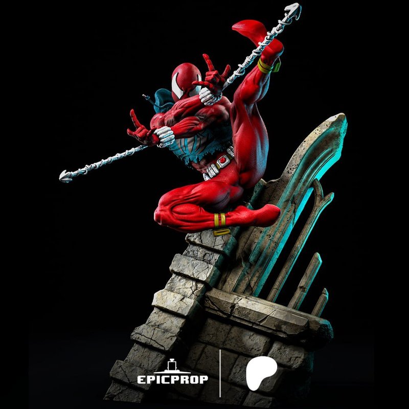 مدل سه‌بعدی Spider-Man در حال پرش