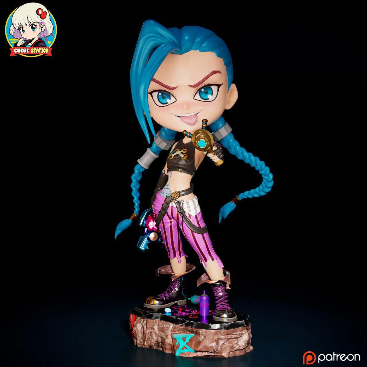 مدل سهبعدی Jinx از بازی League of Legends