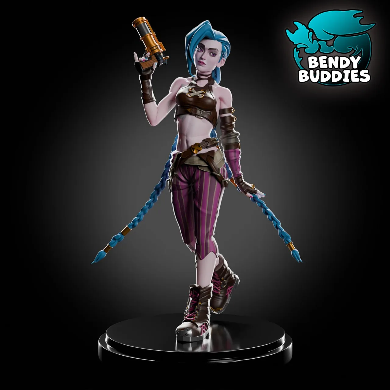 مدل سهبعدی Jinx از بازی League of Legends