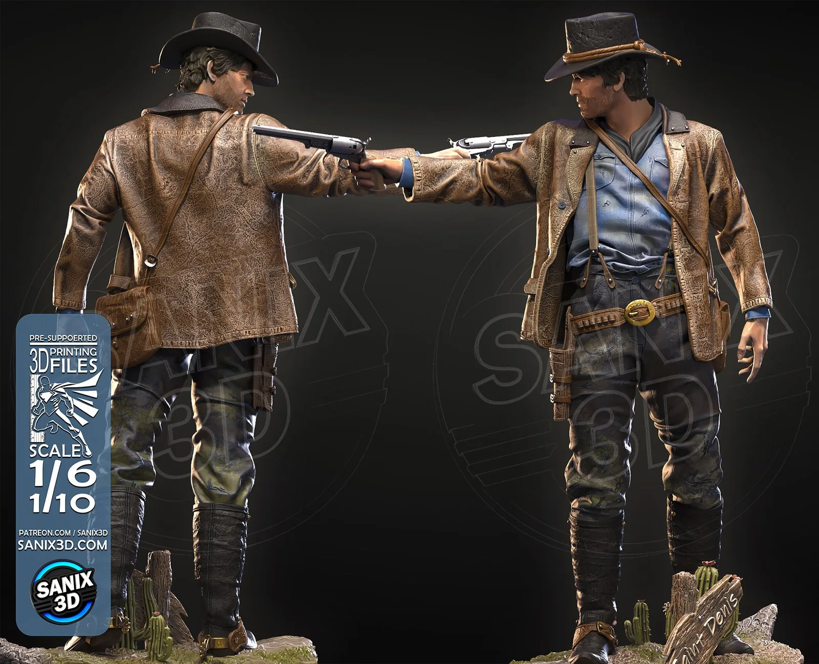 مدل سه‌بعدی Arthur Morgan از بازی Red Dead Redemption