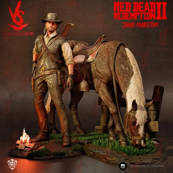 مدل سهبعدی John Marston از بازی Red Dead Redemption 2