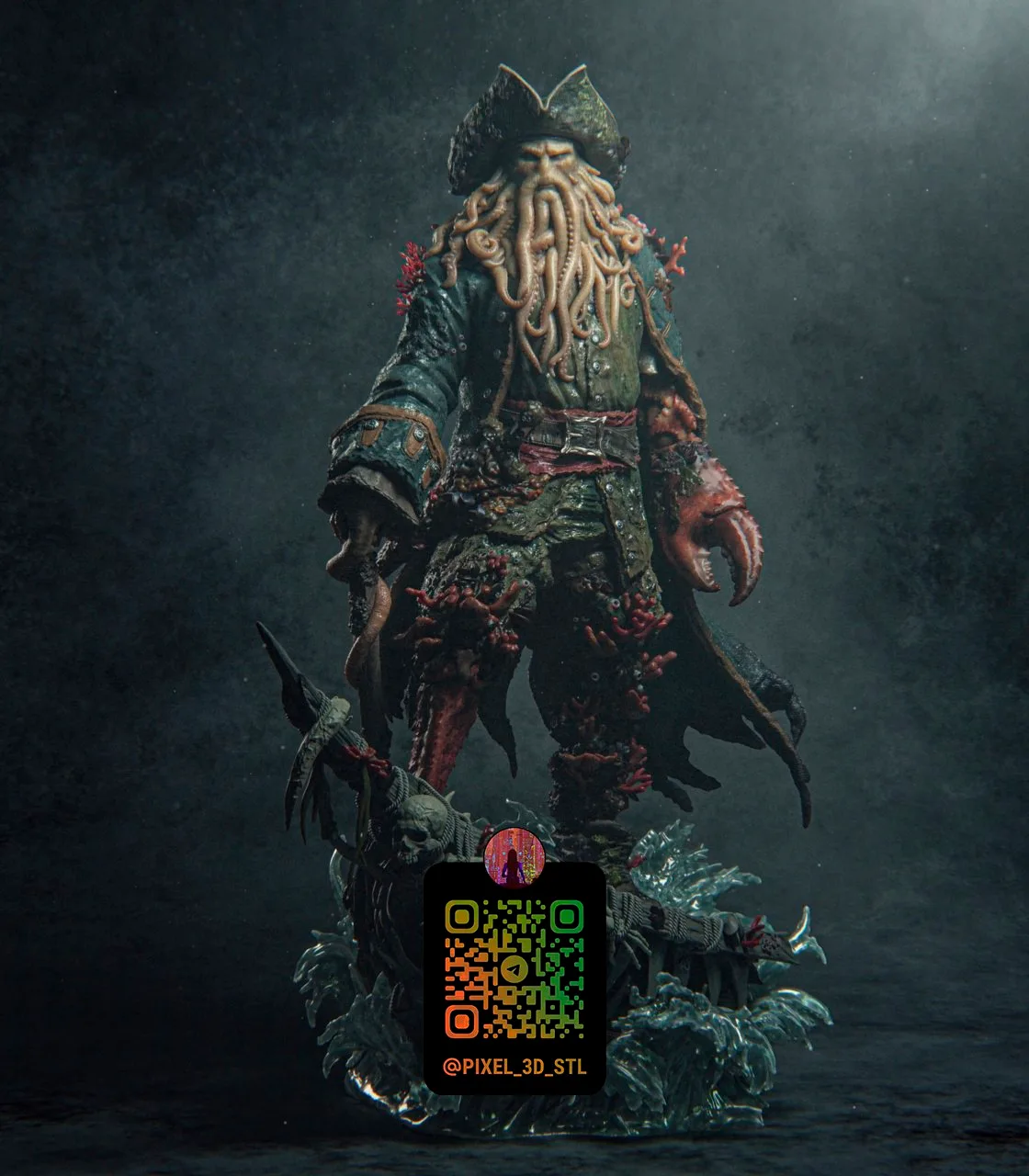 مدل سه‌بعدی Davy Jones از فیلم Pirates of the Caribbean