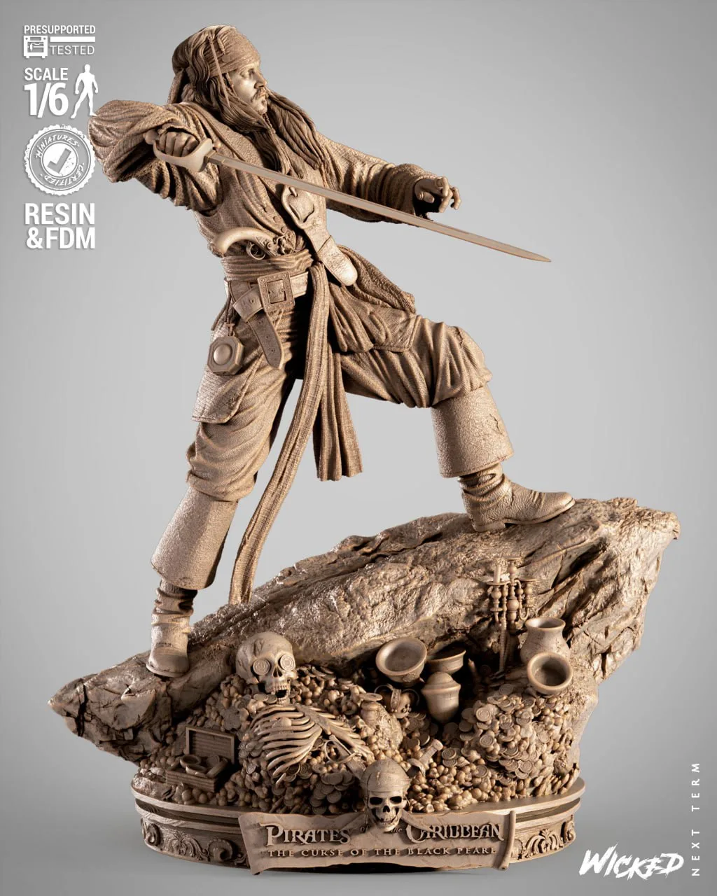 مدل سهبعدی Jack Sparrow از Pirates of the Caribbean