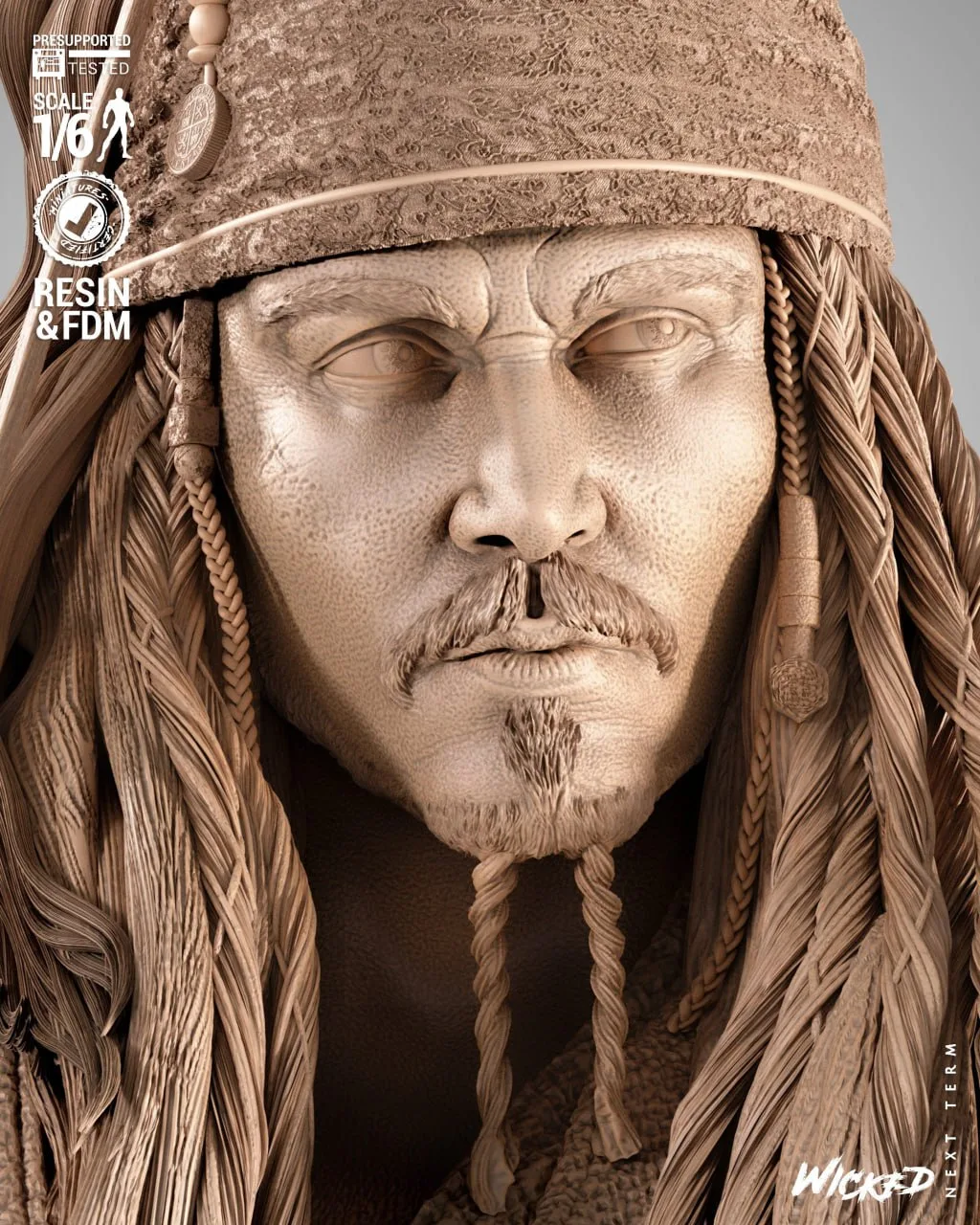 مدل سهبعدی Jack Sparrow از Pirates of the Caribbean