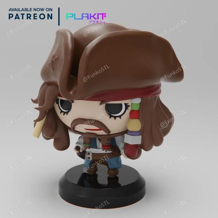 مدل سهبعدی Jack Sparrow از Pirates of the Caribbean