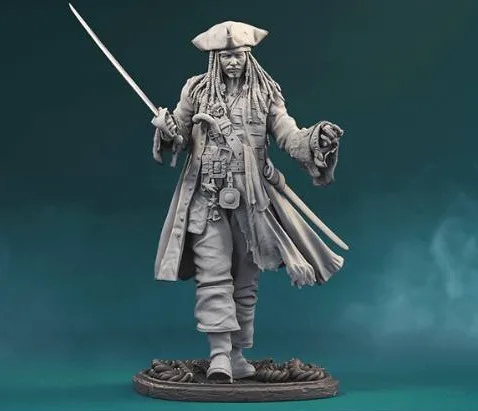 مدل سهبعدی Captain Jack Sparrow از Pirates of the Caribbean