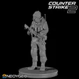 مدل سه‌بعدی D- Squadron Officer از Counter- Strike 2 - 3