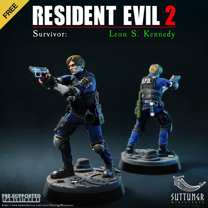 مدل سهبعدی Leon S. Kennedy از Resident Evil 2