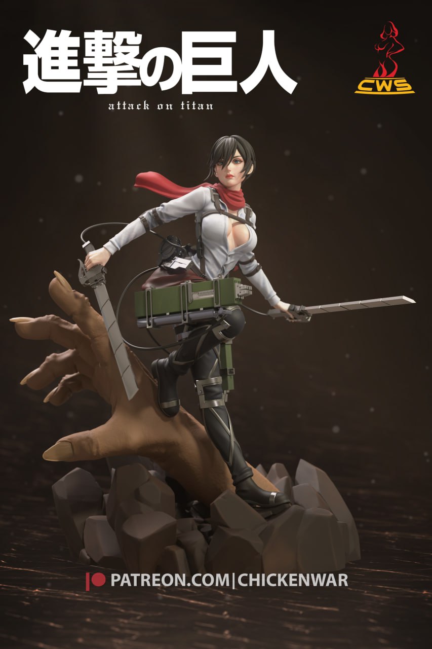 مدل سهبعدی Mikasa Ackerman از Attack on Titan