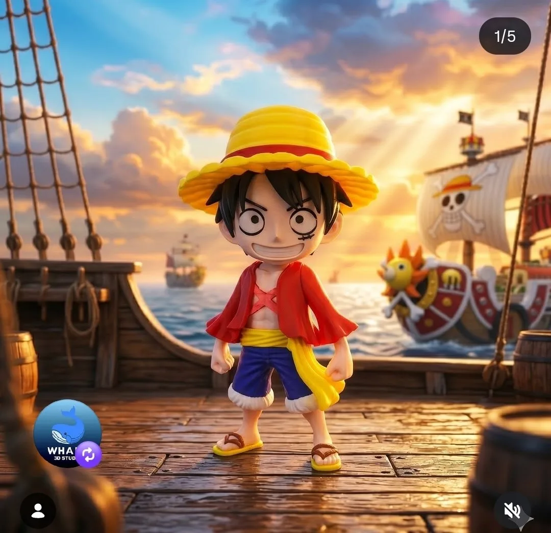 مدل سهبعدی Luffy از انیمه One Piece