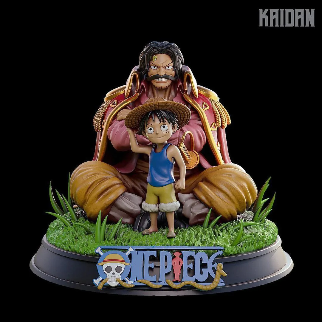 مدل سهبعدی One Piece — شخصیت Luffy و Roger