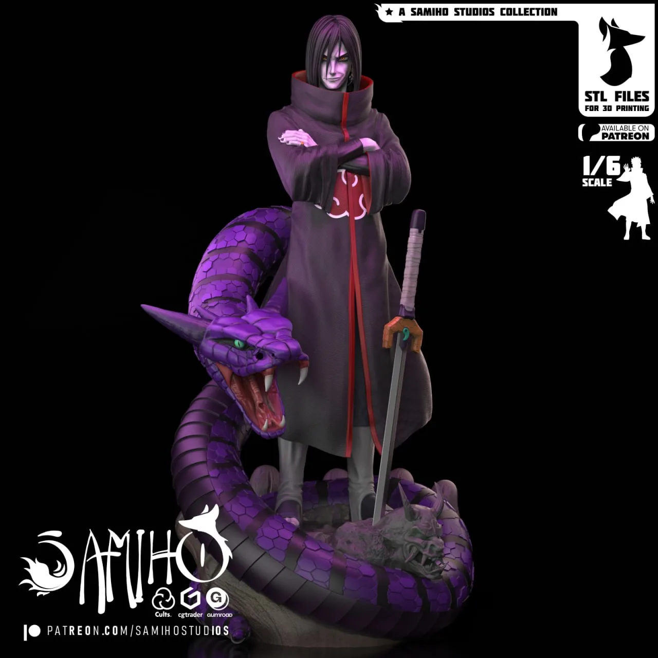 مدل سهبعدی Orochimaru از Naruto