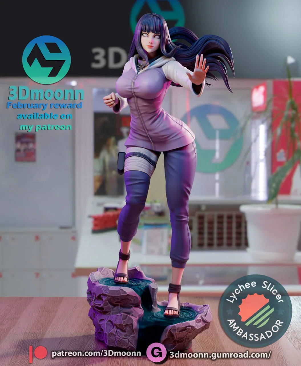 مدل سهبعدی Hinata از انیمه Naruto